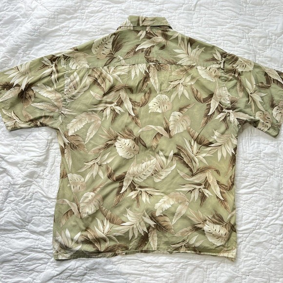 Vintage / Pierre Cardin / Hawaiian Shirt / Men XL / Palm Leaves Green / Cotton - Picture 3 of 3